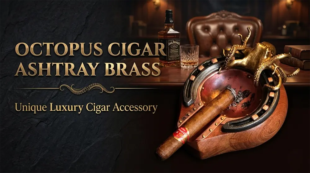 What is the purpose of an octopus cigar ashtray brass?