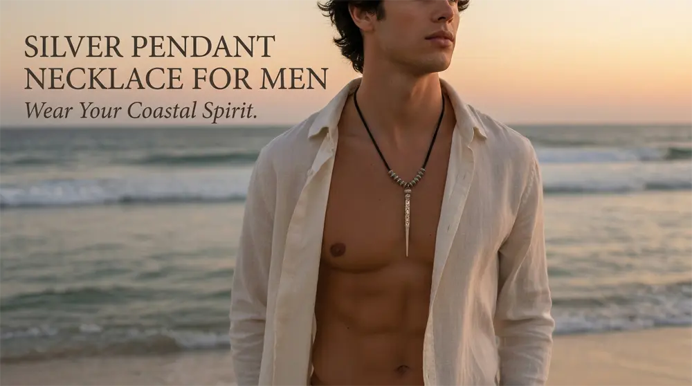 Silver Pendant Necklace for Men
