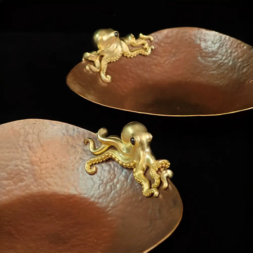 Hammered copper tray