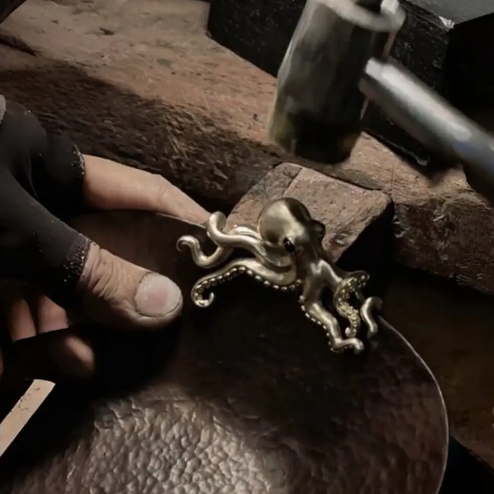 Hammered copper tray