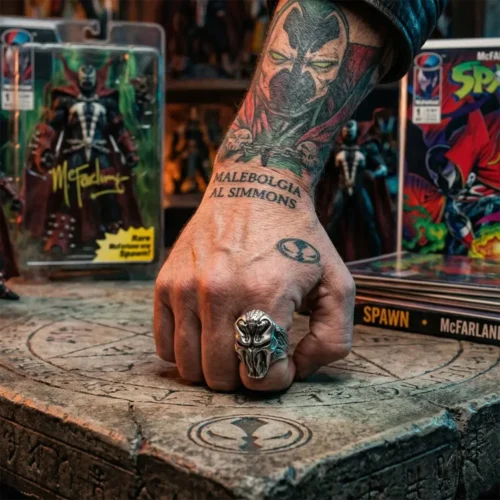 spawn ring gothic demon style statement ring for men