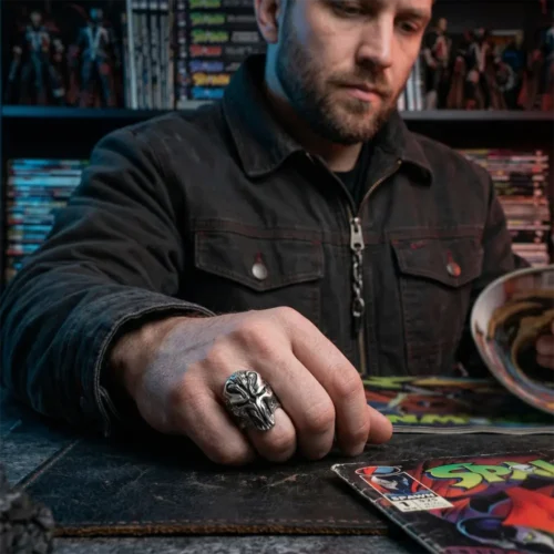 spawn ring gothic demon style statement ring for men