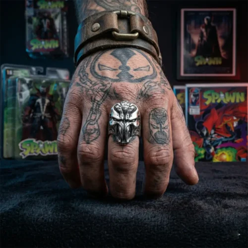spawn ring gothic demon style statement ring for men