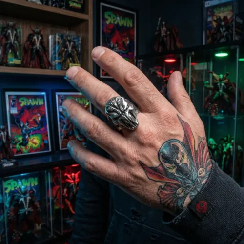 spawn ring gothic demon style statement ring for men