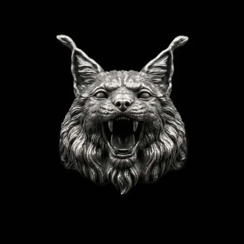Lynx Ring, Gothic Bobcat Men's Ring