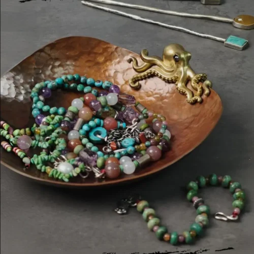 Hammered copper tray