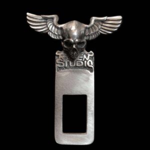 Skull Safety Belt Buckle - 925 Silver Car Accessory