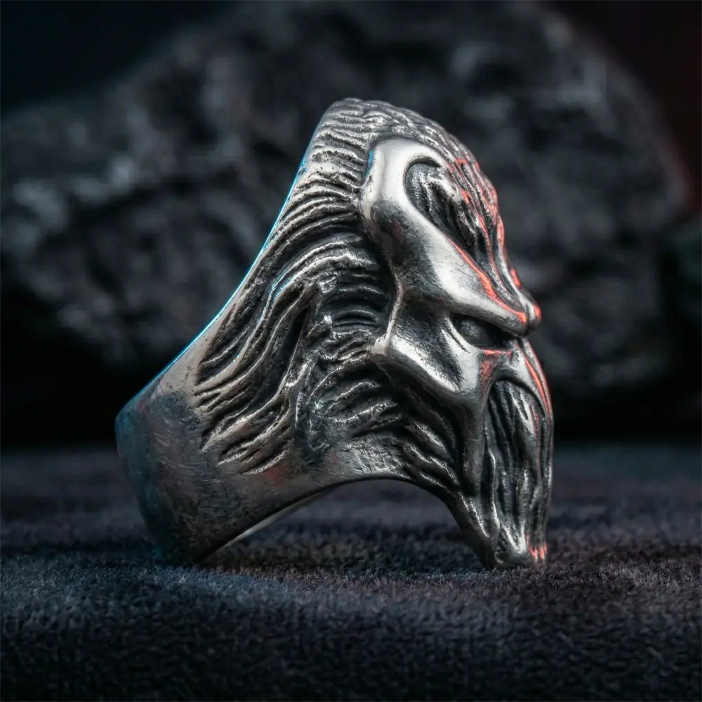 Spawn Silver Ring - 925 Silver Silver Statement Ring - Image 4