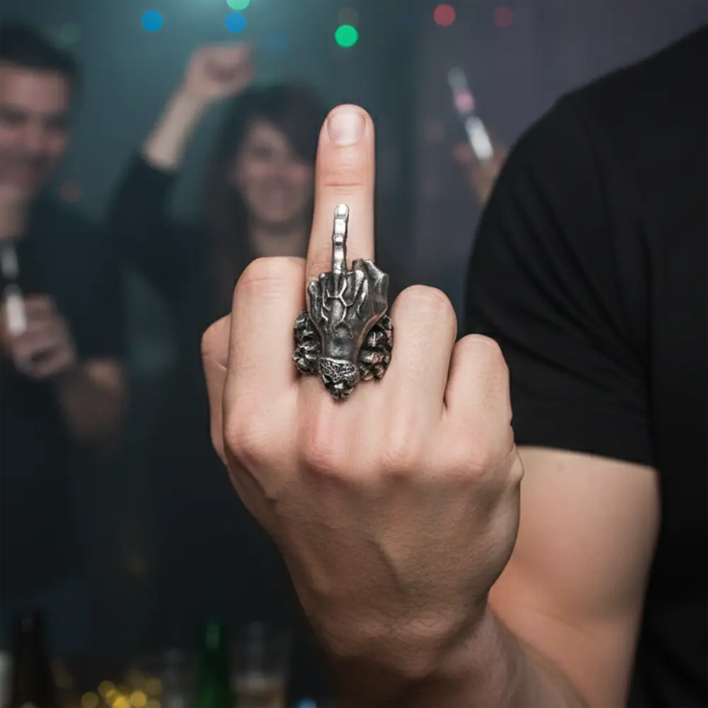 Middle Finger Ring - Bold Statement Jewelry for Attitude & Self Expression - Image 4