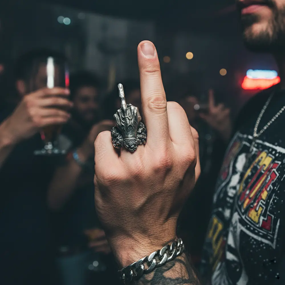 Middle Finger Ring - Bold Statement Jewelry for Attitude & Self Expression - Image 6