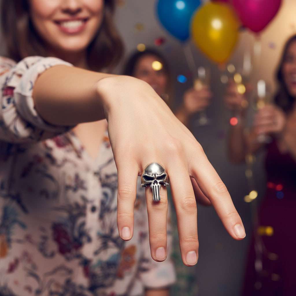 Heavy 925 Silver Skull Ring for Men - Image 10