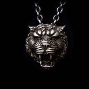 Tiger Pendant - 925 Silver Pendant Necklace for Men