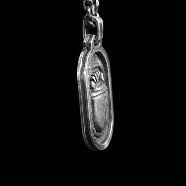 Egyptian Scarab - 925 Silver Pendant Necklace for Men - Image 3