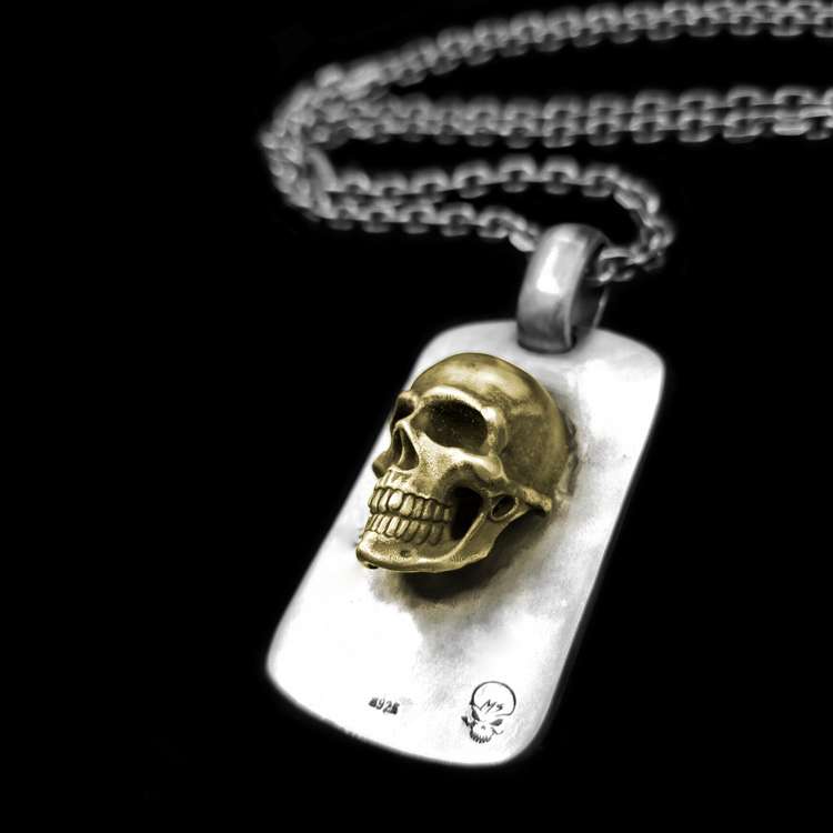 Domineering Skull Pendant - 925 Silver Pendant Necklace for Men - Image 2