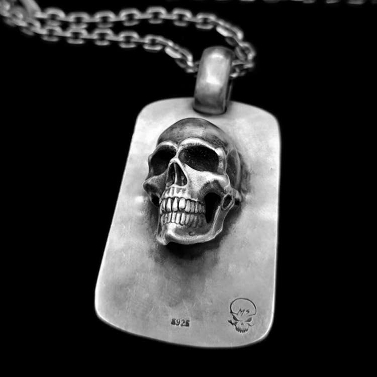 Domineering Skull Pendant - 925 Silver Pendant Necklace for Men - Image 6