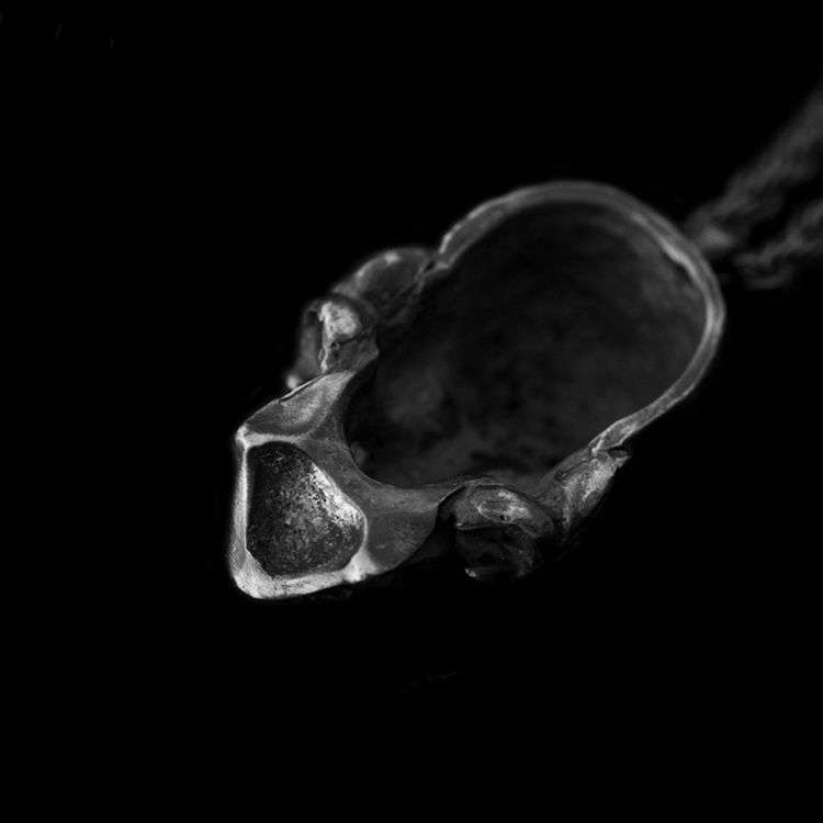 Flaming Rider Skull Pendant - 925 Silver Pendant Necklace for Men - Image 3