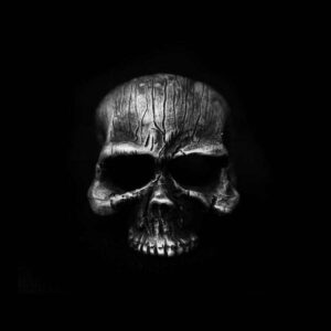 Crackle Skull Ring - Heavy 925 Sterling Silver Ring