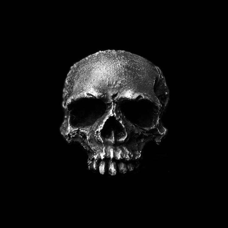 Rugged Skull Ring - 925 Silver Crackle Skull Ring for men