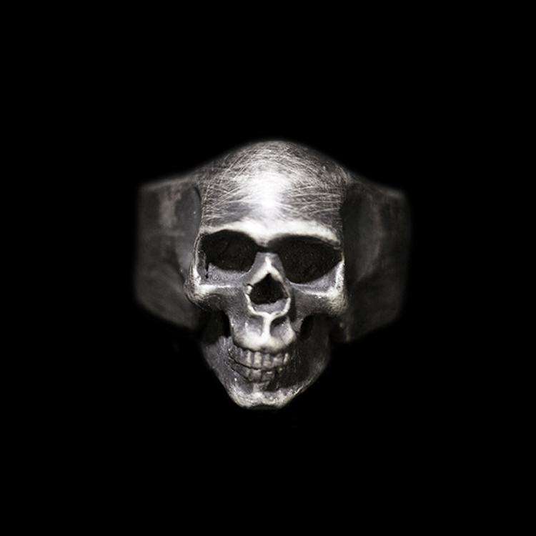 Mens Skull Ring - 925 Silver Skull Ring for Men