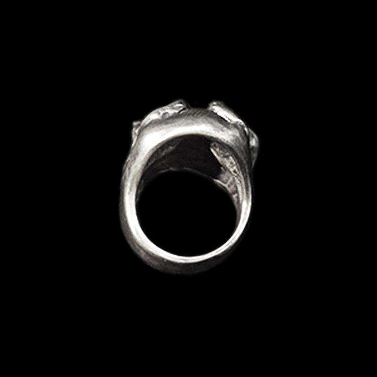 Large Tooth Skull Ring - 925 Silver Grin Skull Ring - Image 3