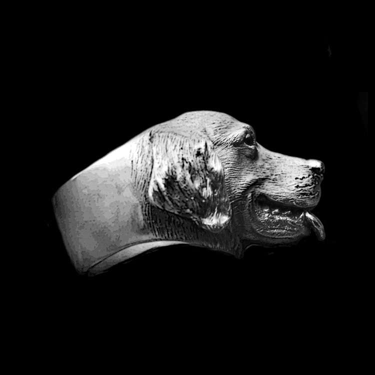 Golden Retriever Ring - 925 Silver Ring for Men - Image 2