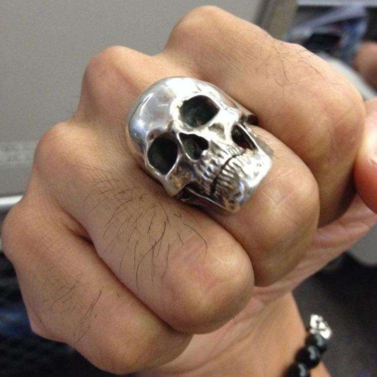 Realistic Silver Skull Ring - 925 Silver Skull Ring - Image 4