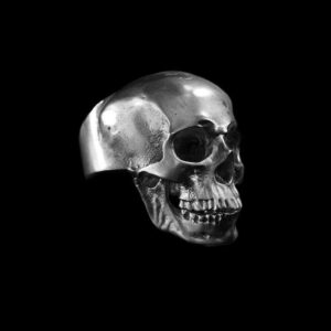 Realistic Silver Skull Ring
