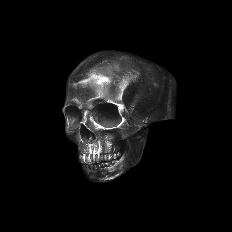 Realistic Silver Skull Ring - 925 Silver Skull Ring - Image 2