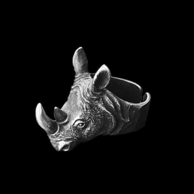 Rhino Ring – 925 Silver Ring for Men - MENSSKULL 925 silver jewelry