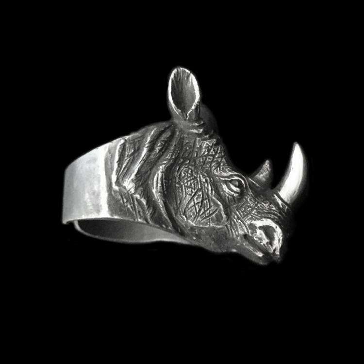 Rhino Ring - 925 Silver Ring for Men - Image 3
