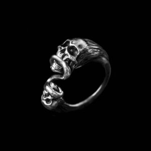Slim Skull Ring - 925 Silver Skull Pinky Ring