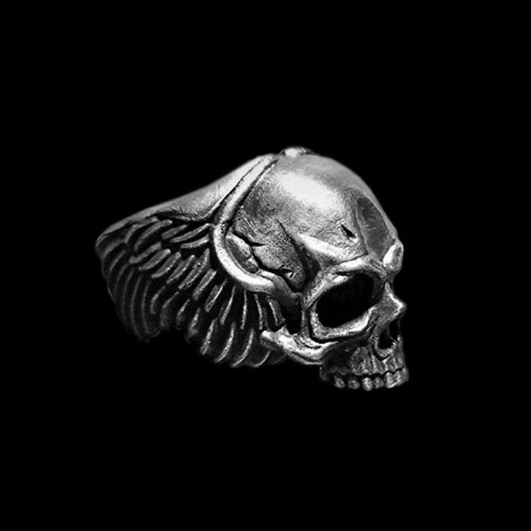 Male Skull Ring - Handmade 925 Sterling Silver Ring for men