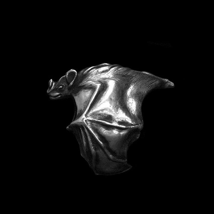 Black Bat Ring - MENSSKULL 925 silver jewelry