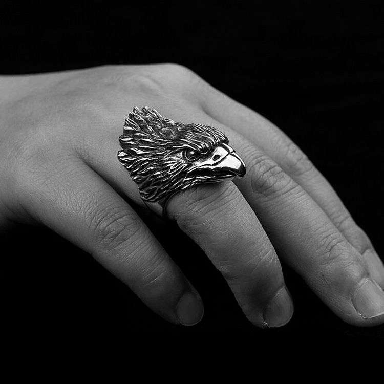 Eagle Ring - 925 Sterling Silver Eagle Ring for Men - Image 4