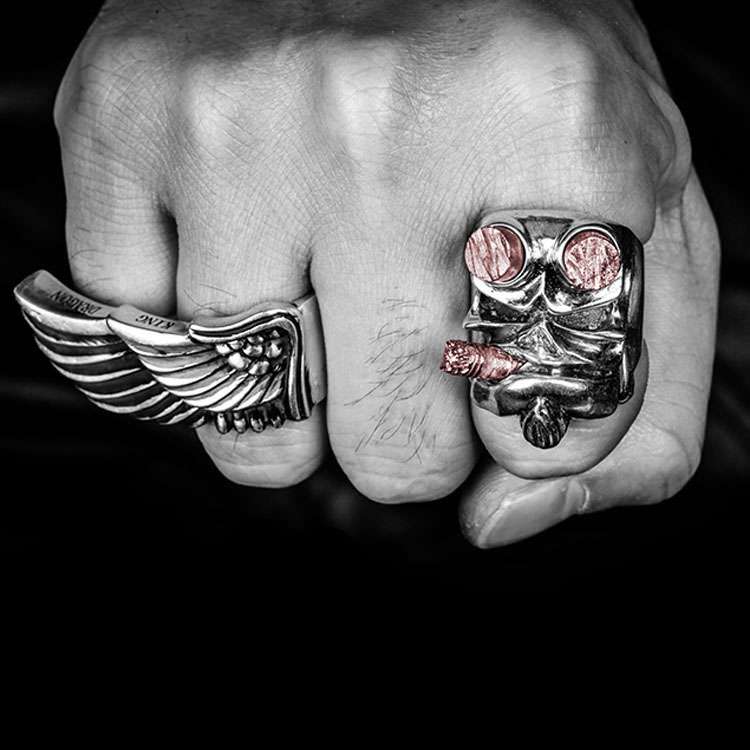 Hells Baron Skull Ring - Bold 925 Sterling Silver | MENSSKULL - Image 5