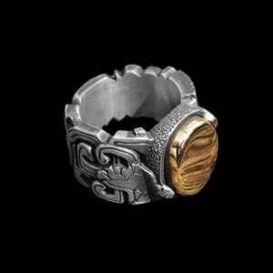 Gluttonous Pattern Ring - Brass Ring for Men