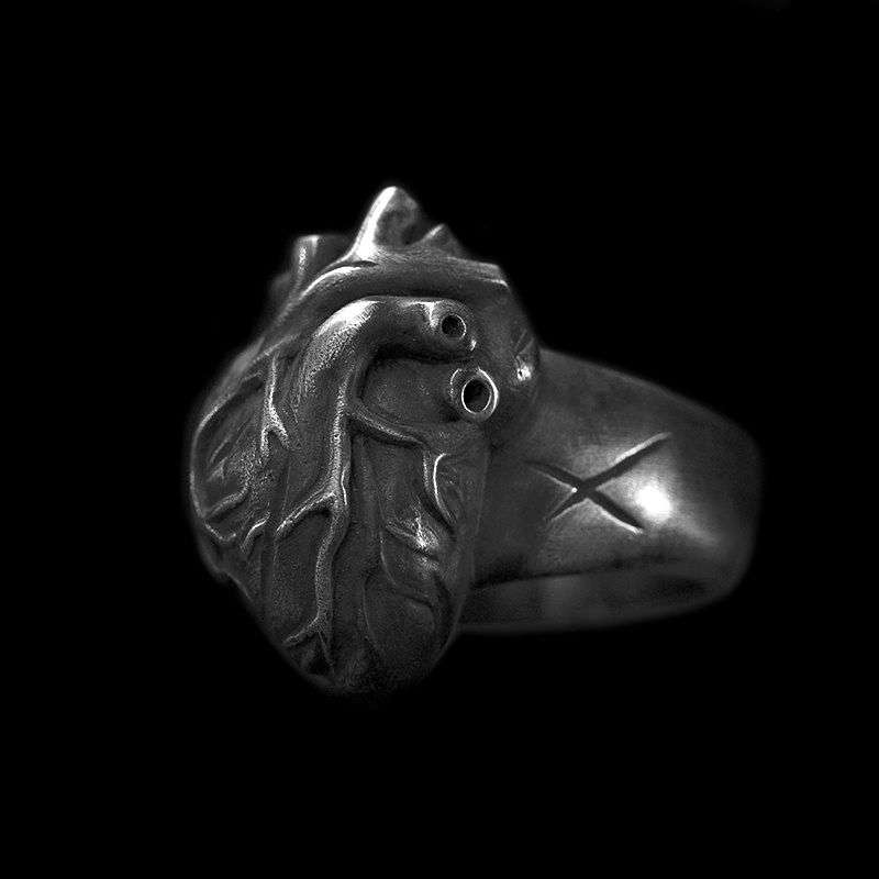 Brave Heart Ring - 925 Silver Silver Heart Ring - Image 2