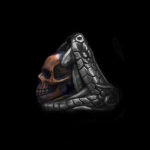 Black Mamba Skull Ring - 925 Silver Viper Ring