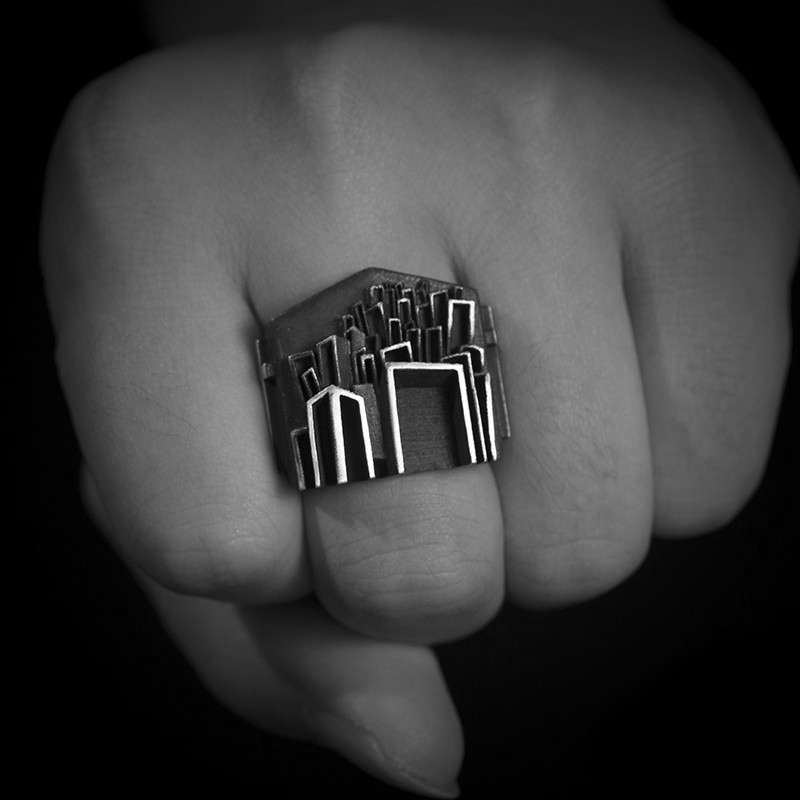 Void Land Virtual Space - 925 Silver Ring for Men - Image 4
