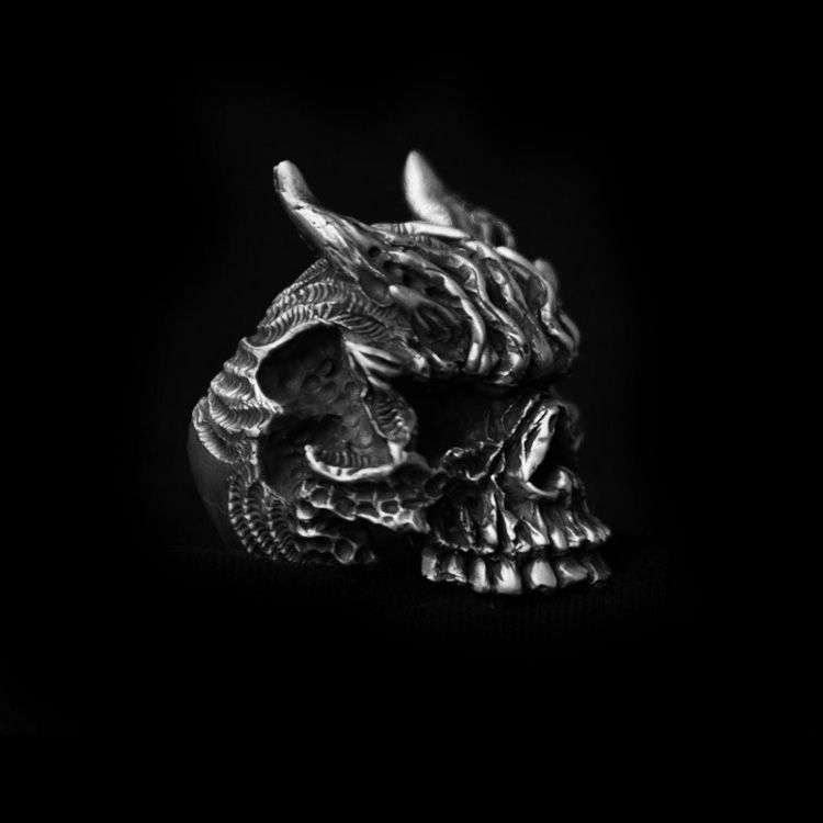 Emperor Skull Ring - 925 Silver Crown Skull Ring - Image 2