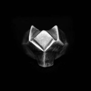 Silver Fox Ring in 925 Sterling Silver | MENSSKULL