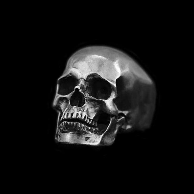 Full Jaw Anatomical Skull Ring – Fixed Jaw 925 Sterling Silver