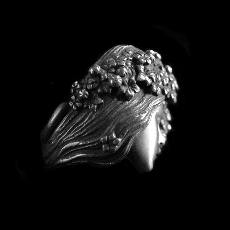 Dont Forget Me ring Original design handmade 925 silver goddess rings - Image 2