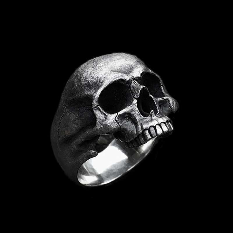 Real Skull Ring - Handmade 925 Silver Skull Ring - Image 3