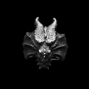 Dragon Bahamut Guardian God of Justice - 925 Silver Ring for Men