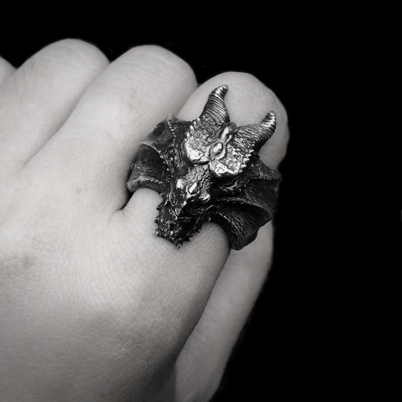 Dragon Bahamut Ring - 925 Silver Mythic Guardian Ring - Image 5
