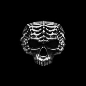 Vertebra Skull Ring - 925 Silver Spine Skull Ring