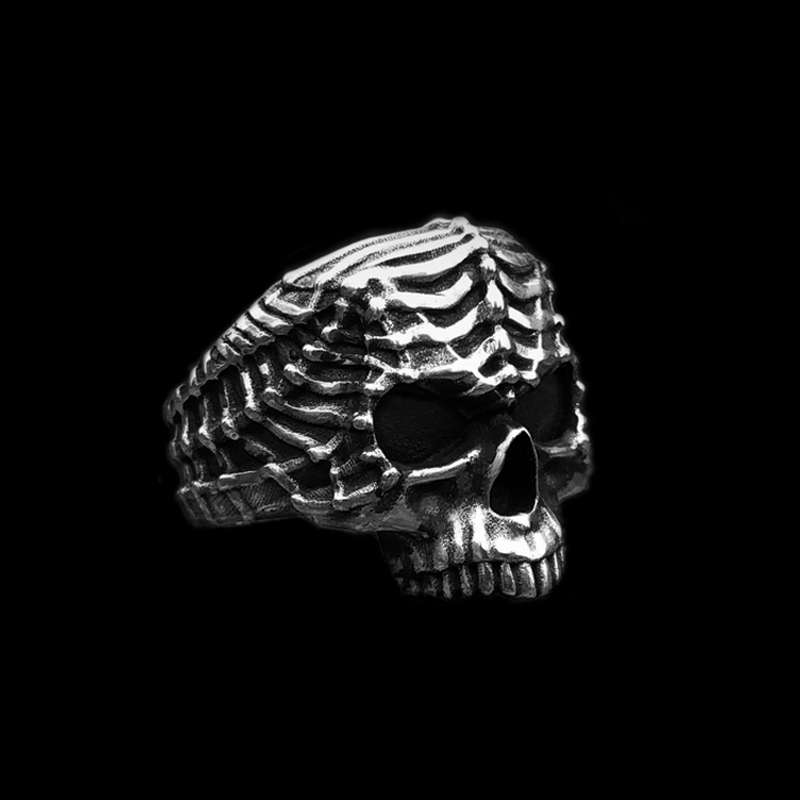 Vertebra Skull Ring - 925 Silver Spine Skull Ring - Image 2