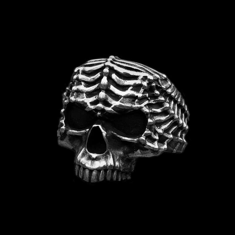 Vertebra Skull Ring - 925 Silver Spine Skull Ring - Image 4