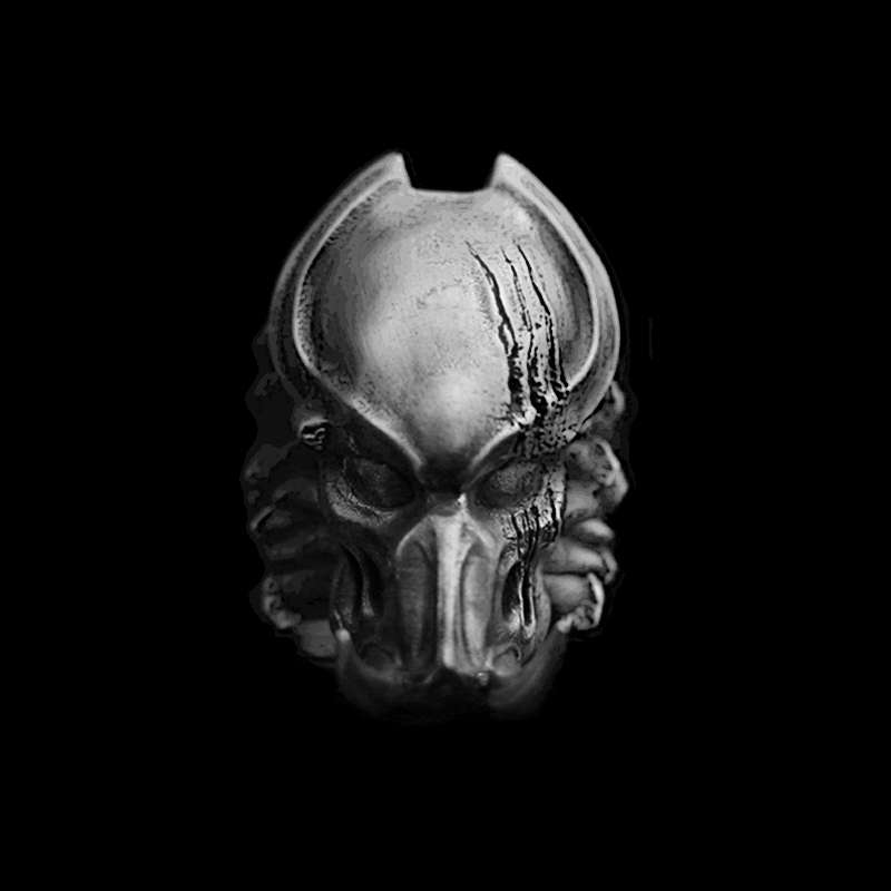 Predator Ring for Men – 925 Silver Mask Ring - MENSSKULL 925 silver jewelry